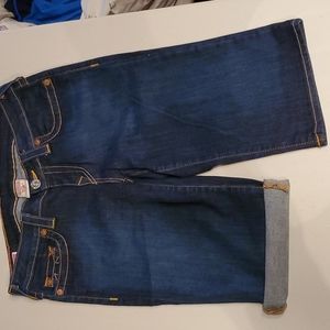 True Religion Dark Denim Jean Shorts Size 29